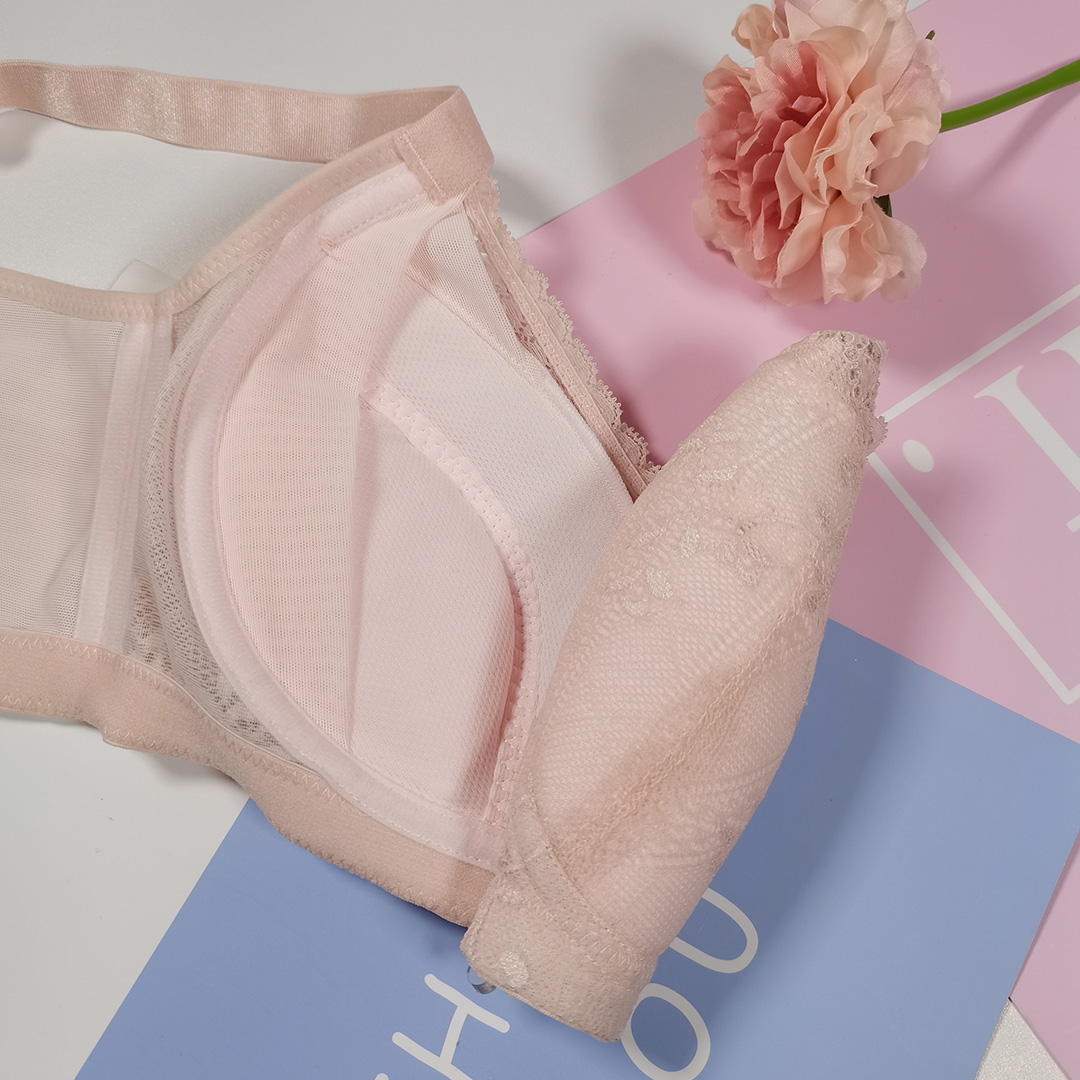 輕盈薄料無鋼圈蕾絲調整型內衣