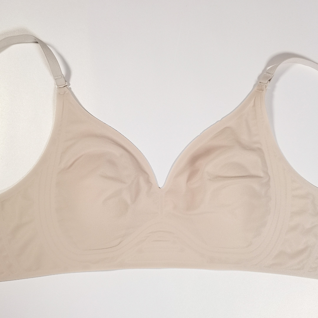 祼感冰皮單排扣隱形美背無痕無鋼圈內衣