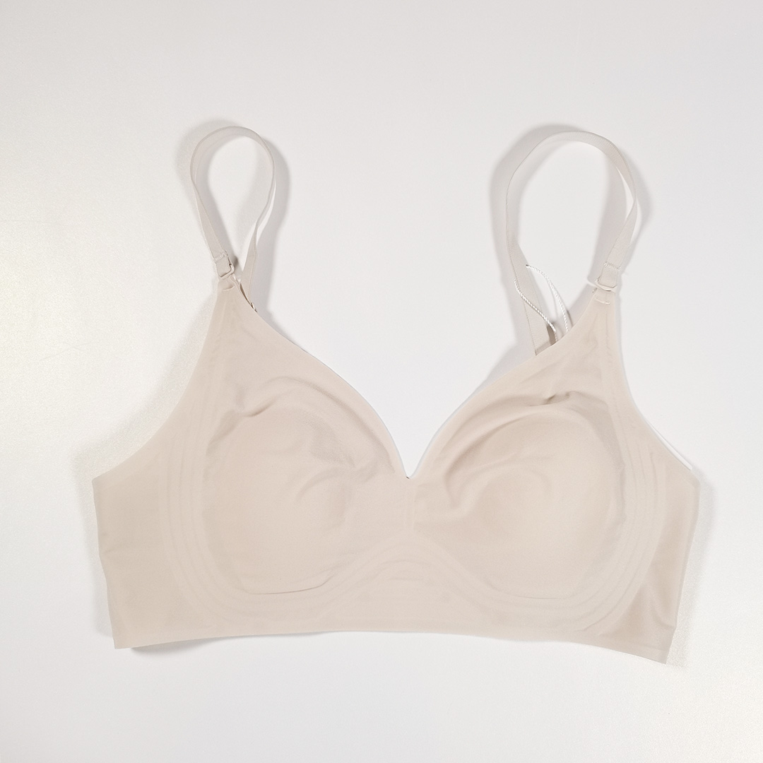 祼感冰皮單排扣隱形美背無痕無鋼圈內衣