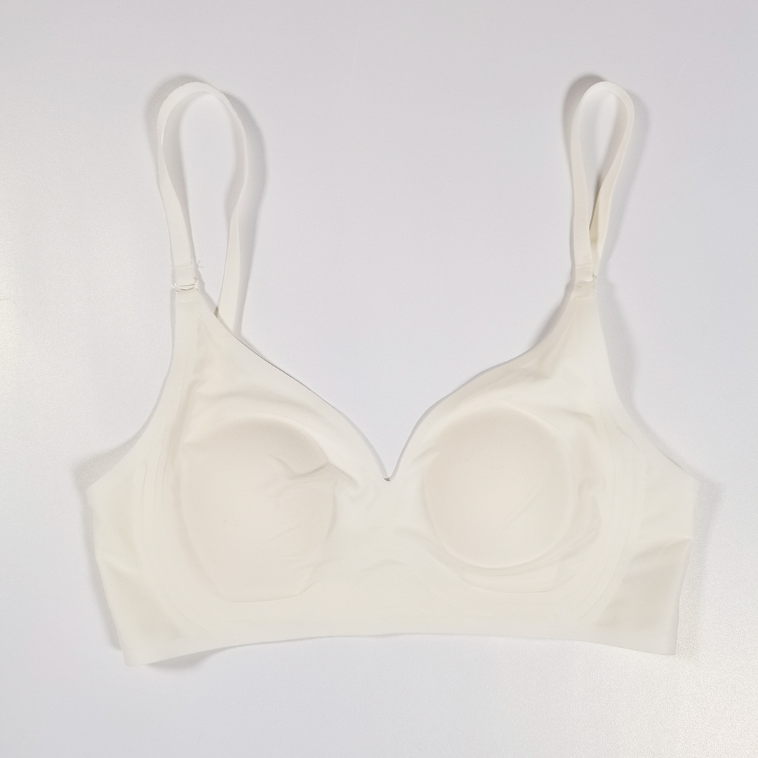 祼感冰皮單排扣隱形美背無痕無鋼圈內衣