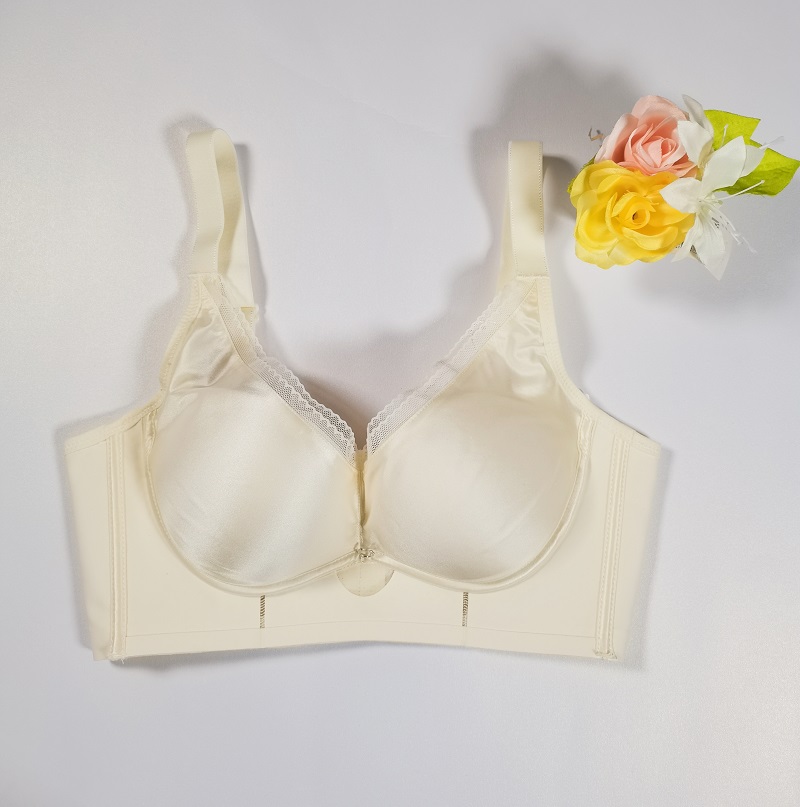 夏季簡約光面無鋼圈聚攏收副乳調整型內衣