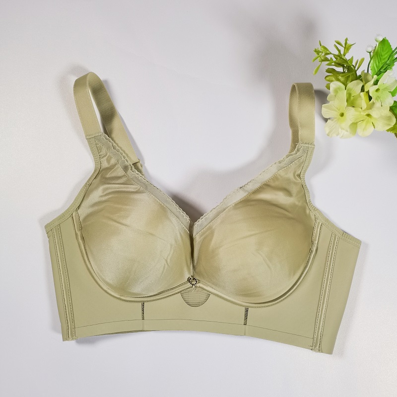 夏季簡約光面無鋼圈聚攏收副乳調整型內衣