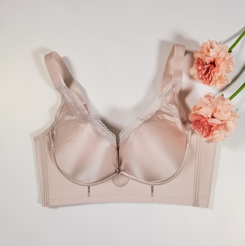 夏季簡約光面無鋼圈聚攏收副乳調整型內衣