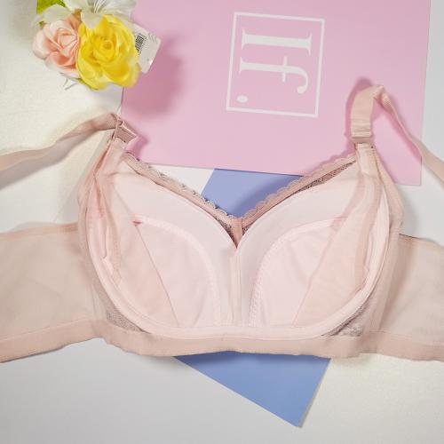 Light and breathable lace-adjustable maternity lingerie without steel underwire