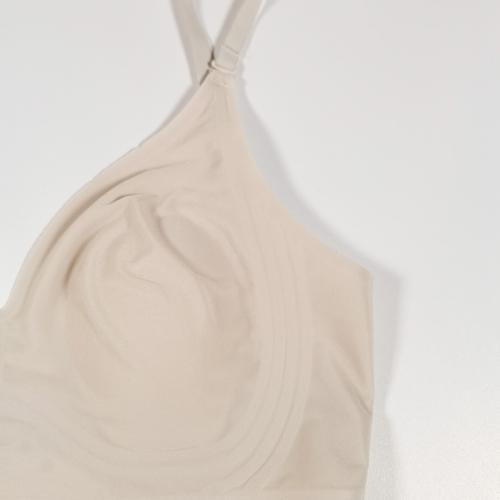 Bare ice leather single breasted invisible back without scars wirless bra