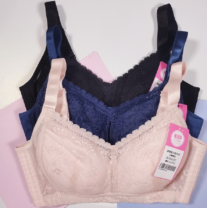 輕盈薄料無鋼圈蕾絲調整型內衣