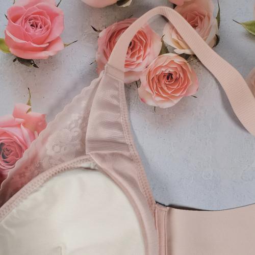 QQ elastic cotton cup, silk-soft, moisture-absorbing, breathable, without steel ring adjustable underwear