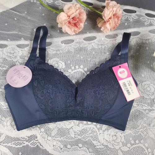 Three-dimensional soft cotton breathable wave-shaped cup without steel ring adjustable underwear