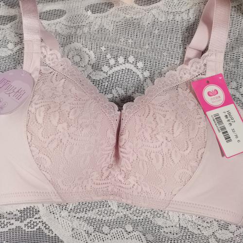 Three-dimensional soft cotton breathable wave-shaped cup without steel ring adjustable underwear