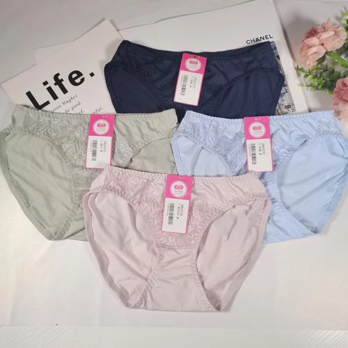 Three-dimensional soft cotton breathable wave-shaped cup without steel ring adjustable underwear with matching pants - Briefs