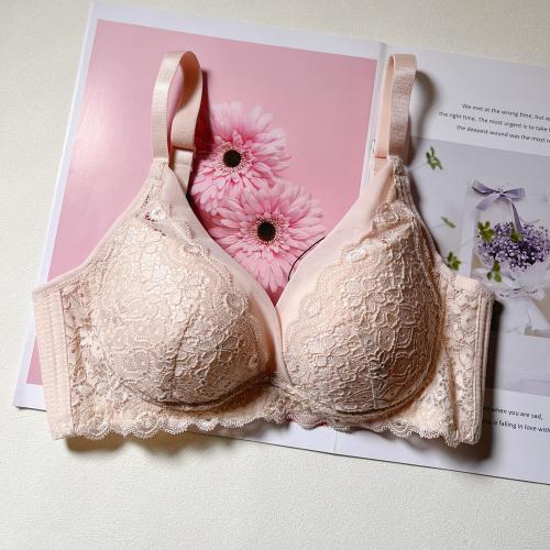 純色蕾絲優雅無鋼圈內衣-涼感除臭